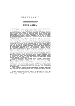 Necrologio di Guido Ascoli