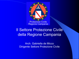 Presentazione di PowerPoint - Protezione Civile Regione Campania