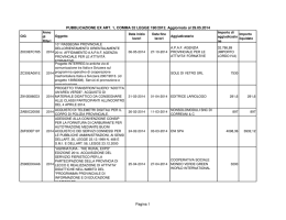 INFORMAZIONI ART. 1 COMMA 32 Legge 06.11.2012 n. 190