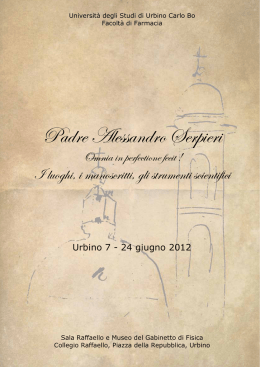 Guida alla Mostra - Università degli Studi di Urbino