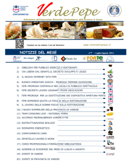 notizie del mese - Area Amministrativa