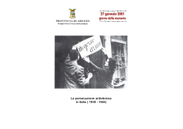 La persecuzione antiebraica in Italia 1938-1944