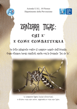 Opuscolo informativo sulla zanzara tigre della A.S.L. 10 di Firenze