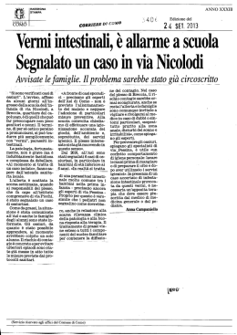scuola via nicolodi - La rassegna stampa del Comune di Como