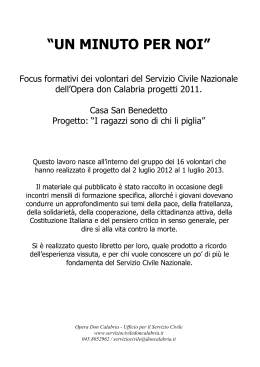 focus_formativi_12_13 - Servizio Civile don Calabria