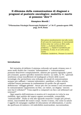 Il dilemma della comunicazione di diagnosi e - in