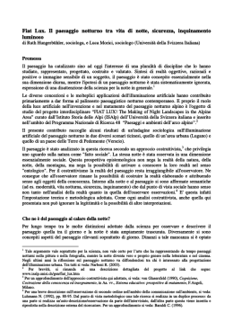 Fiat Lux. Il paesaggio notturno tra vita di notte> sicure a> in