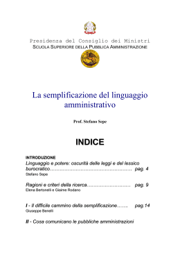 La semplificazione del linguaggio amministrativo
