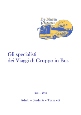 Catalogo Viaggi g - De Maria Bus srl