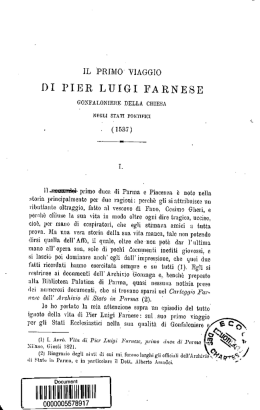 Il primo viaggio di Pier Luigi Farnese, Gonfaloniere della Chiesa