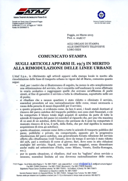 Page 1 - -" AZIENDP. TR&Agrave;SF`ORTI AUTOM&Ugrave;BILISTICI FOGGIII