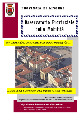 Osservatorio Provinciale Mobilità - Opuscolo