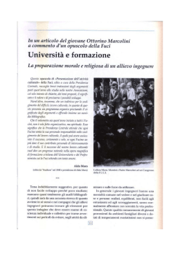 Universit&agrave; e formazione - Centro Studi La Famiglia