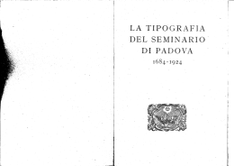 La Tipografia del Seminario di Padova. 1684-1924.