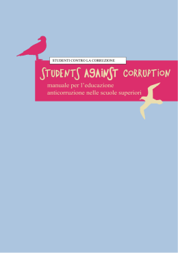 manuale per l`educazione anticorruzione nelle scuole superiori