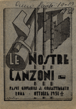 Page 1 Page 2 Offriamo il presente opuscolo LE NOSTRE CANZONI