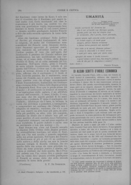 284 CUORE E CRITICA dal Kantismo come