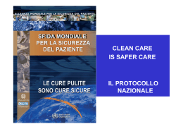 Clean care is safer care - il protocollo nazionale