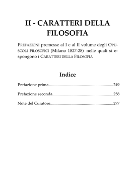 Caratteri della filosofia