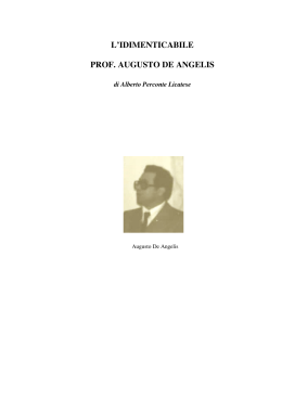 L`indimenticabile prof. Augusto De Angelis