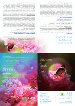opuscolo sul glaucoma - Ministero della Salute