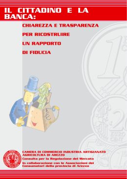 Il Cittadino e la Banca - Camera di Commercio Arezzo