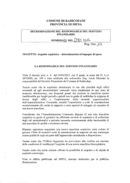 NUMEROEH DEL Lc/ii - Albo pretorio Comune di Radicofani