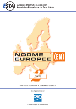 Opuscolo ESTA su norme EN per tubi saldati