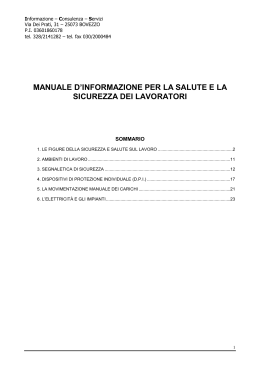 Libretto informativo lavoratori