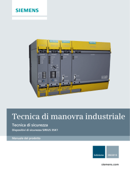 Manuale del prodotto Dispositivi di sicurezza SIRIUS 3SK1