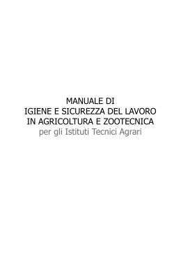 Manuale di Igiene e Sicurezza del lavoro in agricoltura e zootecnica