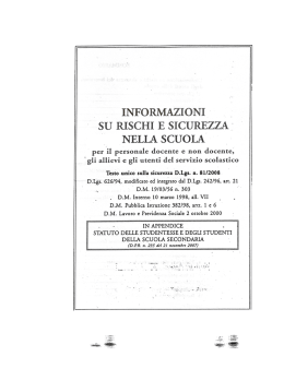 Testo unico sulla sicurezza D.Lgs. n. 81/2008 D.Lgs. 626/94