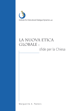 La nuova etica Globale : sfide per la Chiesa