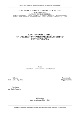 LA CITTA` DELL`ATTESA UN CARCERE TRATTAMENTALE PER