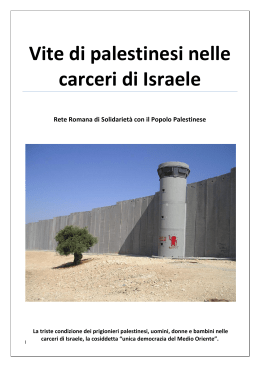 Dossier Prigionieri Politici Palestinesi