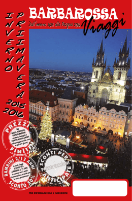 Dall`inverno 2015 alla Pasqua 2016