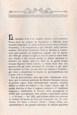 a famiglia Gori e di origine clhanu. L`aue paterno,