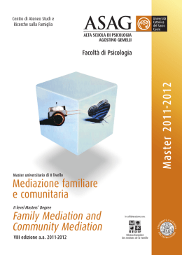 opuscolo 15x21cm ASAG Master Mediazione familiare 2011.indd