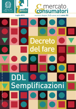 Mercato & Consumatori di luglio 2013