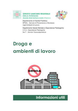 Droga e ambienti di lavoro - AUSL Romagna