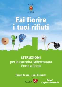 Opuscolo con le informazioni sulla raccolta