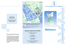 Opuscolo BIBLIOTECA.indd - Istituto Superiore di Sanità