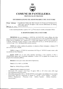 Det. 600 del 24.10.2014 Liquidazione fattura ditta Eurocolor pe