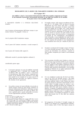 Regolamento (UE) n. 604/2013 del Parlamento europeo e