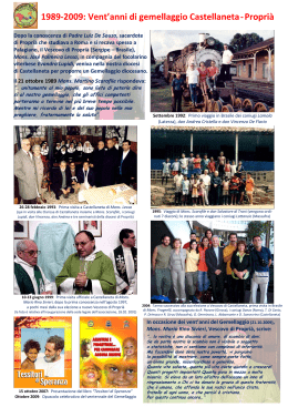 1989-2009: Vent`anni di gemellaggio Castellaneta