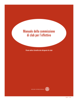 Manuale della commissione di club per l`effettivo