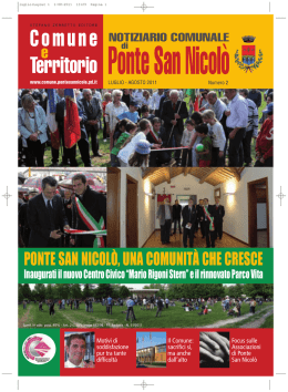 Notiziario luglio - Comune di Ponte San Nicol&ograve;