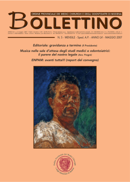 Maggio 2007 (pdf - 606 KB) - Ordine Provinciale dei Medici