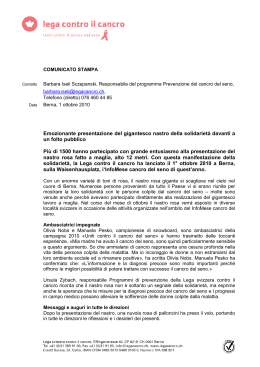 Emozionante presentazione del gigantesco nastro della solidariet&agrave;