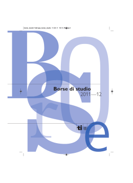 Opuscolo informativo borse di studio 2011-12